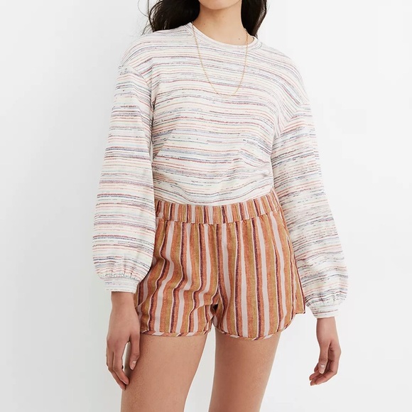 Madewell Pants - Madewell Striped Pull On Shorts with pockets